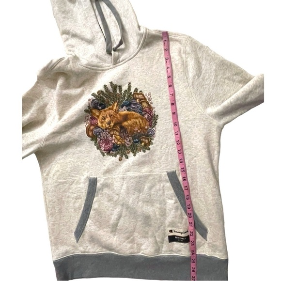 Champion Hooded Sweatshirt Fox Animal , Size Medium - Picture 13 of 14